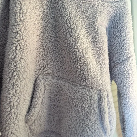 Abercrombie & Fitch Lilac Sherpa Hoodie & Abercrombie Flare Leggings - Picture 5 of 6